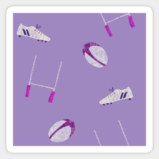 Rugby Pattern in Lilac Sticker